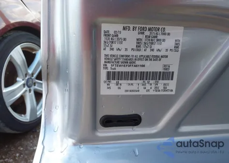 2015 Ford F-150 Xlt from USA, damaged, VIN 1FTEW1EF0FFA61166